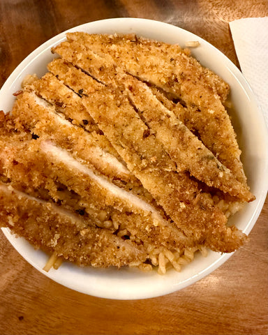 Philtalian Rice with Breaded Chicken